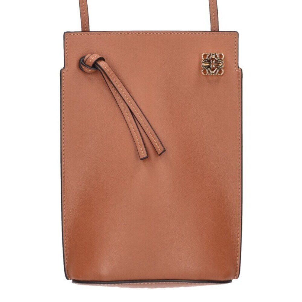 Loewe Dice Pocket Leather Shoulder Bag Brown